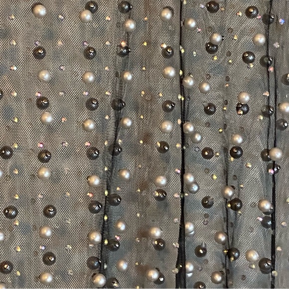 Haute Monde Black Beaded Sheer Blouse - Picture 5 of 9